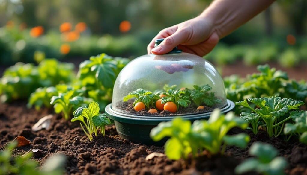 Utiliser une cloche au jardin pour les légumes en automne
