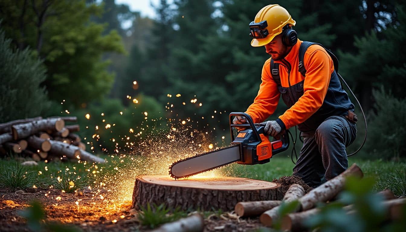 Illustration: Comprendre le fonctionnement et les caractéristiques d’une scie à bûches électrique