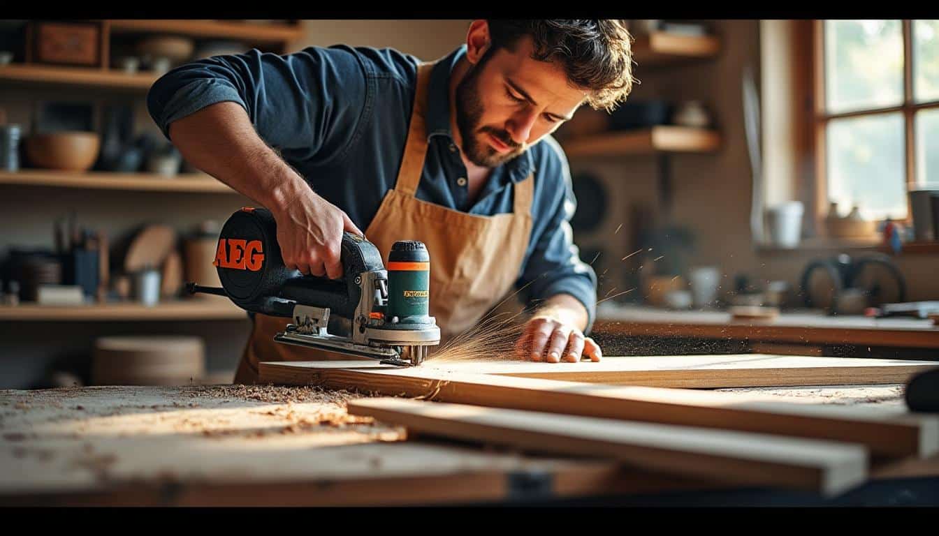 Illustration: Comment la scie plongeante AEG révolutionne la découpe précise