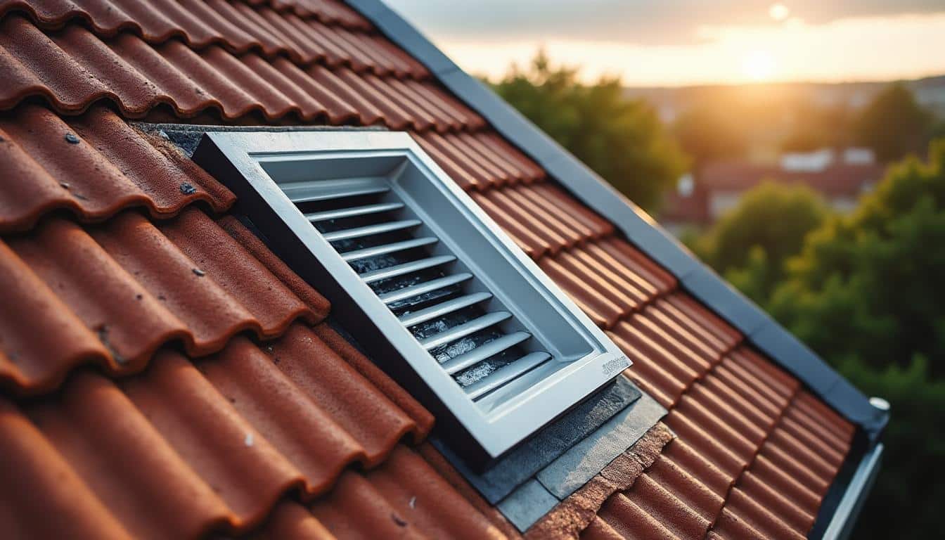 Illustration: Comprendre la fonction essentielle de la tuile de sortie sur la toiture pour la VMC
