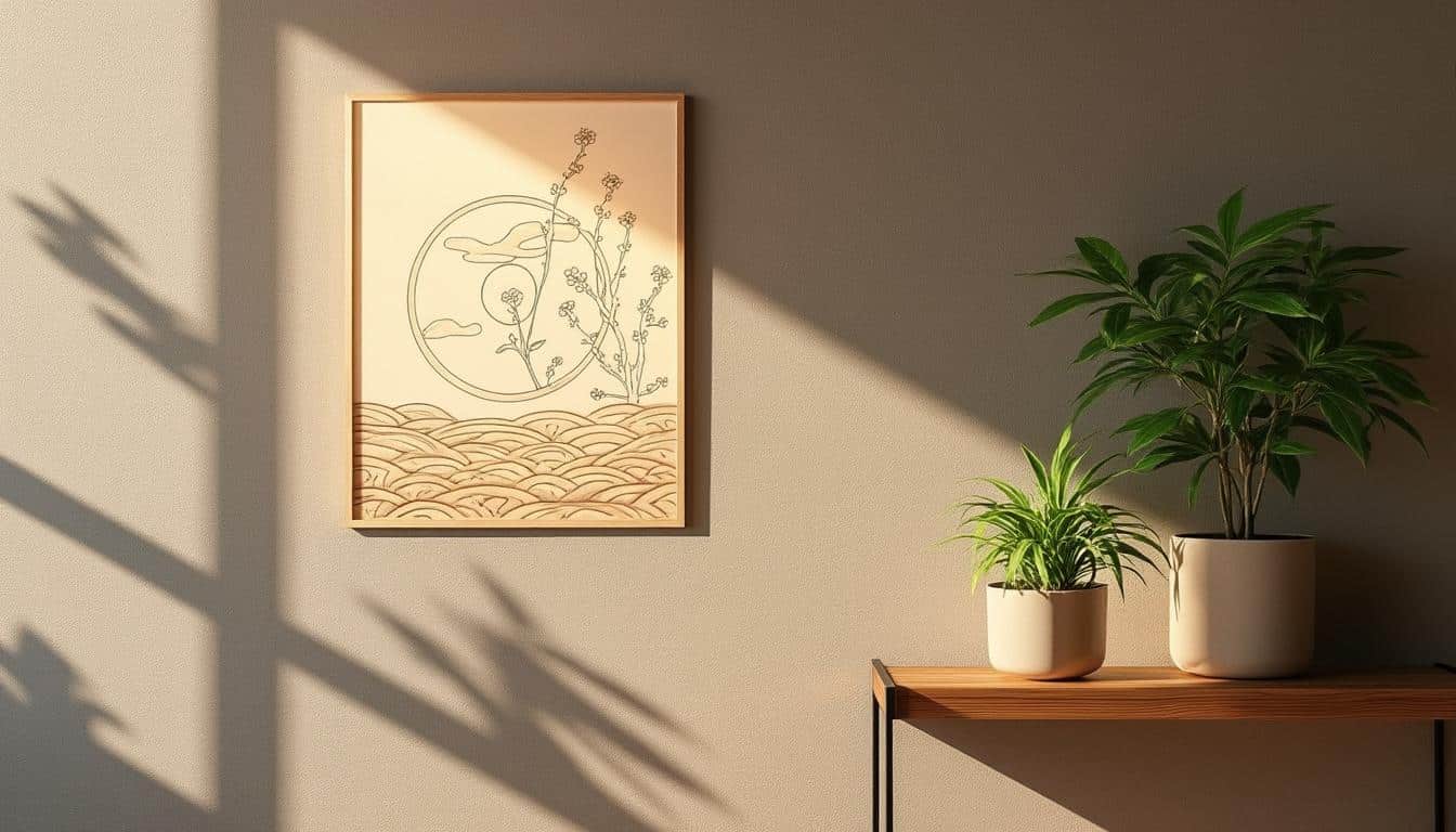 Applique murale japonaise : lumière douce et design zen naturel