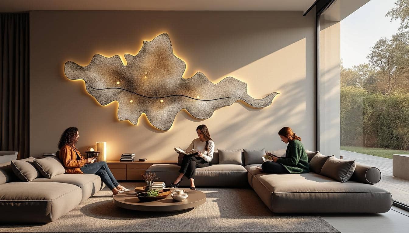 Illustration: Comprendre le rôle et les spécificités d’une grande applique murale dans un salon